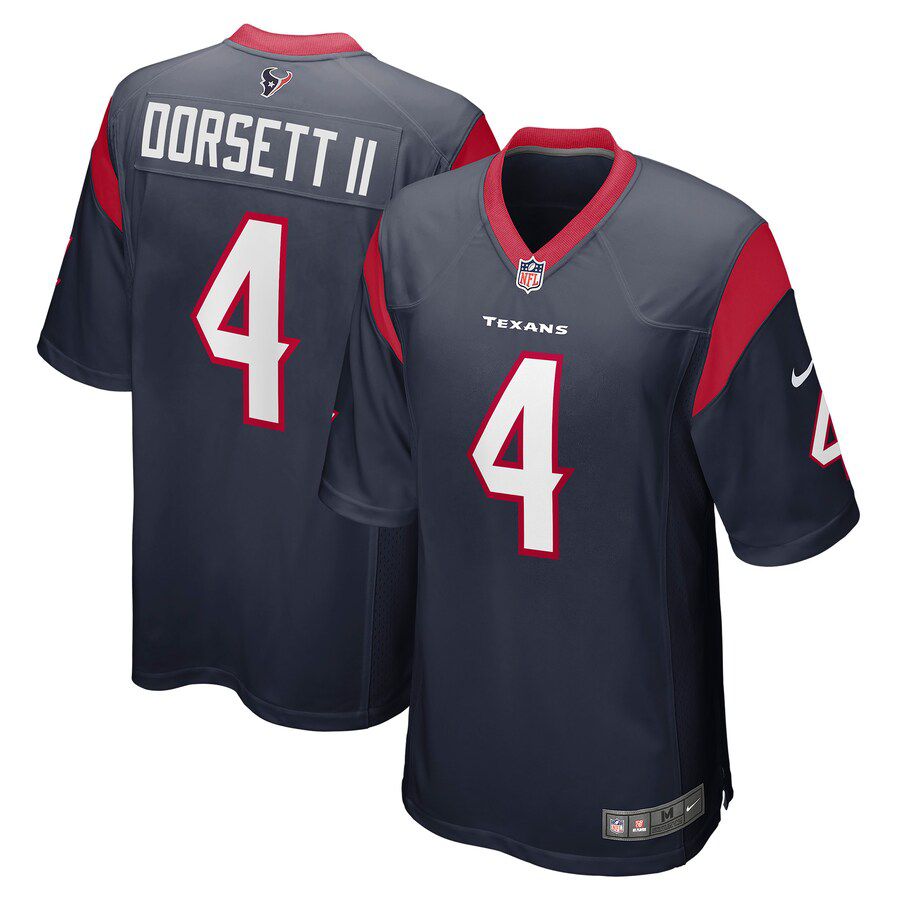 Men Houston Texans #4 Phillip Dorsett II Nike Navy Game NFL Jersey